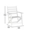 Flash Furniture Tolleson 7 Pc Adirondack Set w/72-in Rectangle Recycled HDPE Table and 6 Chairs w/Cupholders, Wht LE-HMP-158-2037-WHT-GG - alternate 6
